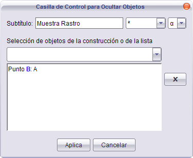 Casilla de Control para Ocultar Objetos