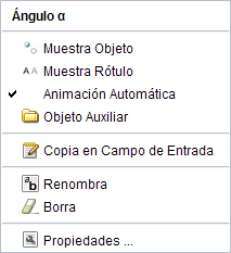Animacin Automtica en el men contextual de los deslizadores