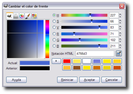 Seleccion color