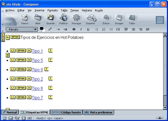 Editor de páginas web de Mozilla Editor de páginas web de Mozilla