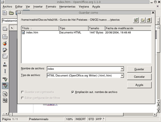 Guardar como HTML en un procesador de textos Guardar como HTML en un procesador de textos