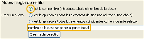 Crear una clase con el editor de CSS
