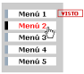 Menú vertical con indicación de visto