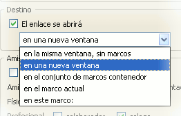 Panel abrir enlace en...
