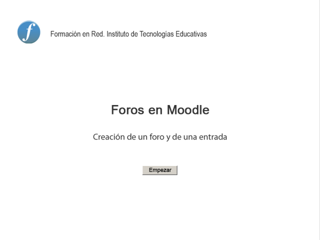 Enlace a videotutorial configurar foro y añadir una entrada
