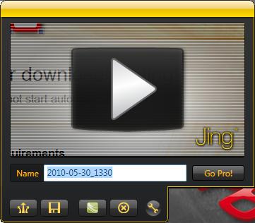 Captura de pantalla reproducir video JING
