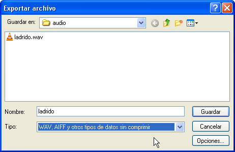 Exportar archivo