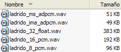 Formatos de compresión WAV