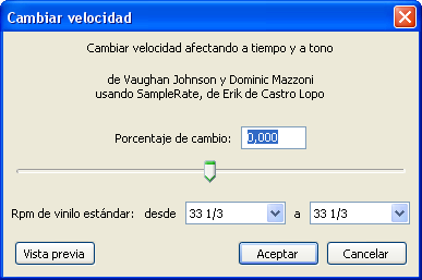 Cambiar velocidad