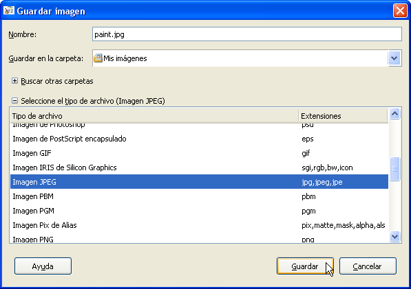 Guardar imagen