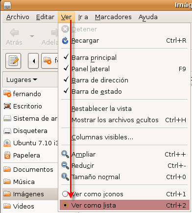 Ver como lista