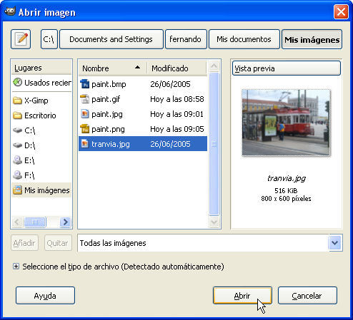Abrir imagen
