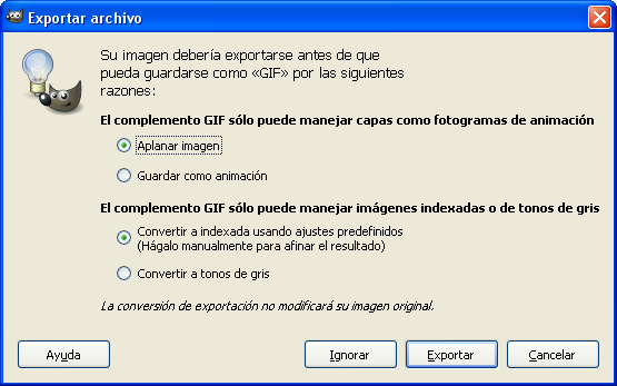 Exportar archivo