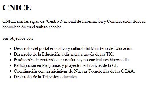 Texto de la página