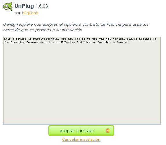 Licencia de uso