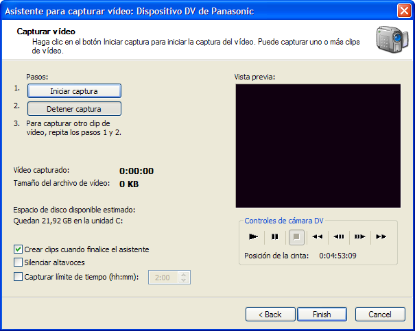 Capturar vídeo