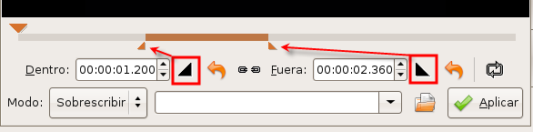 Recorte del clip de película