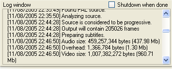 Log Window