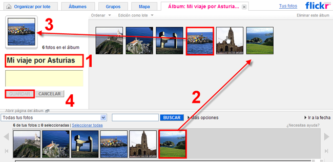 Organizar en álbumes