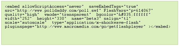 Código embed